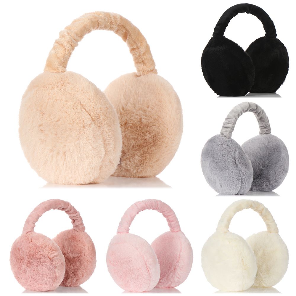 New Fashion Women Earmuffs Solid Color Warmer Earflaps Foldable Adjustable Comfortable Ear Cover for Autumn And Wint